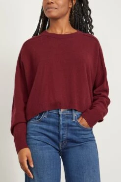 Vanessa Bruno Valerie Pullover In Bordeaux -All Seasons Style vanessabruno ValeriePulloverinBordeaux 2