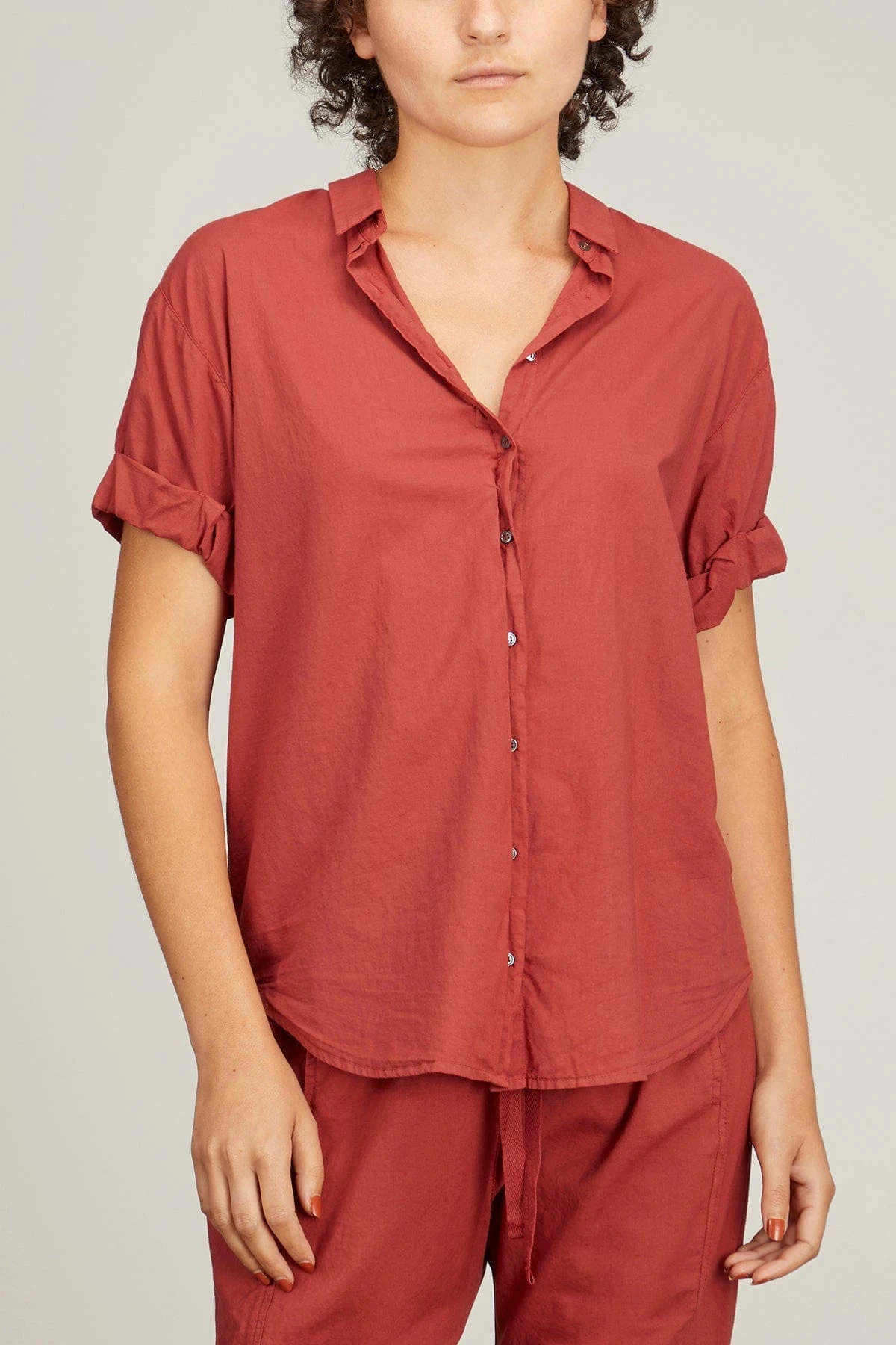 Channing Shirt In Brick Red 5 Channing Shirt In Brick Red - Image 3