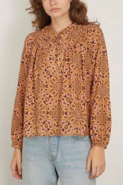 Bryn Top In Golden Flora -All Seasons Style xirena bryn top in golden flora 2