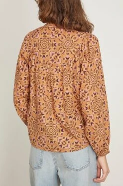 Bryn Top In Golden Flora -All Seasons Style xirena bryn top in golden flora 3