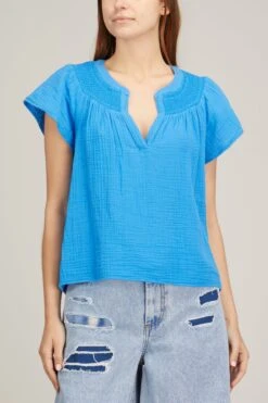 Tati Top In Cobalt 8 Tati Top In Cobalt -All Seasons Style xirena tati top in cobalt 2