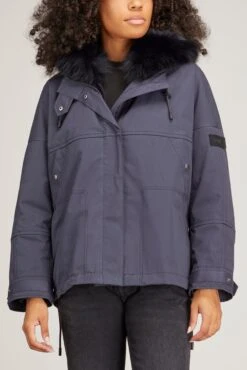 Bachette Jacket In Ink 9 Bachette Jacket In Ink -All Seasons Style yves salomon bachette jacket in ink 2