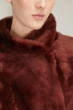 Double Face Cashmere Silky Lamb Jacket In Red Velvet 11 Double Face Cashmere Silky Lamb Jacket In Red Velvet -All Seasons Style yvessalomon DoubleFaceCashmereSilkyLambJacketinRedVelvet 4