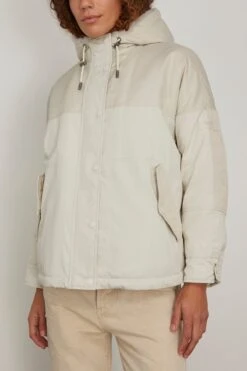 Parka Mix Coat With Lamb Trim In Fog 10 Parka Mix Coat With Lamb Trim In Fog -All Seasons Style yvessalomon ParkaMixCoatwithLambTriminFog 2