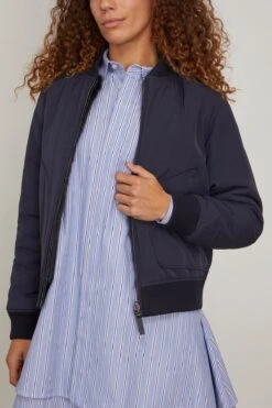 Reversible Technical Jacket With Mink Trim In Dark Blue 11 Reversible Technical Jacket With Mink Trim In Dark Blue -All Seasons Style yvessalomon ReversibleTechnicalJacketwithMinkTriminDarkBlue 4